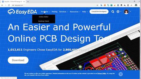 easyeda online editor.
